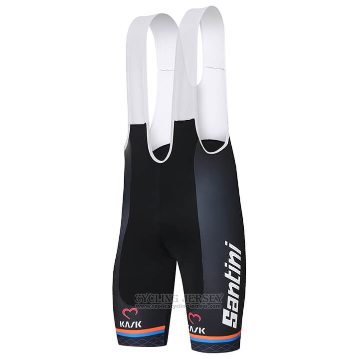 2018 Cycling Jersey De Pink Santini Black Short Sleeve and Bib Short